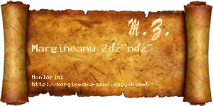 Margineanu Zénó névjegykártya